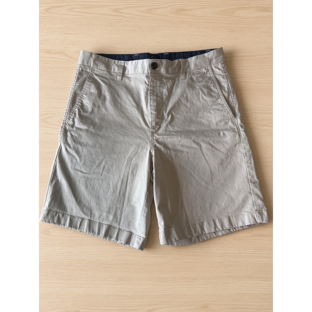 Daniel Hechter Paris Mens Chino Shorts Size 33 Beige Cotton Lyocell Stretch